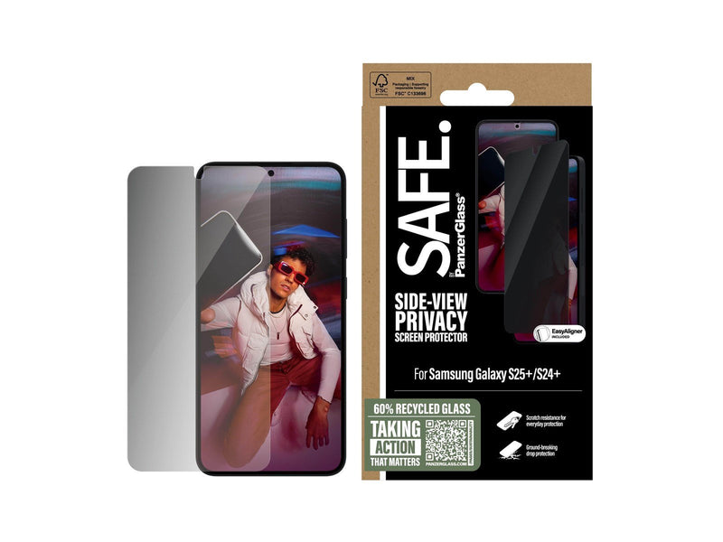 SAFE. by PanzerGlass Privacy Screen Protector Samsung Galaxy S25 | Ultra-Wide Fit