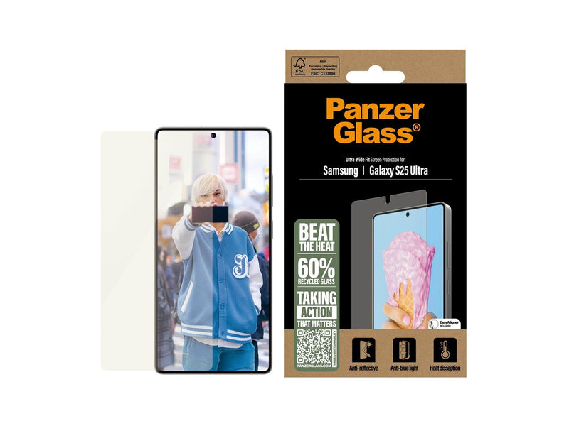 PanzerGlass All-in-One Screen Protector Samsung Galaxy S25 Ultra | Ultra Wide Fit