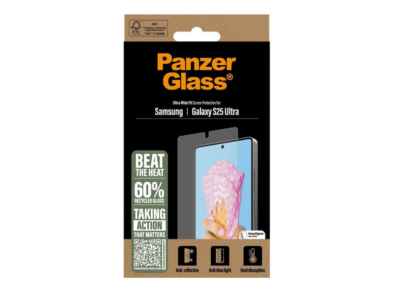 PanzerGlass All-in-One Screen Protector Samsung Galaxy S25 Ultra | Ultra Wide Fit