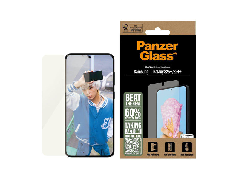 PanzerGlass All-in-One Screen Protector Samsung Galaxy S25 | Ultra Wide Fit