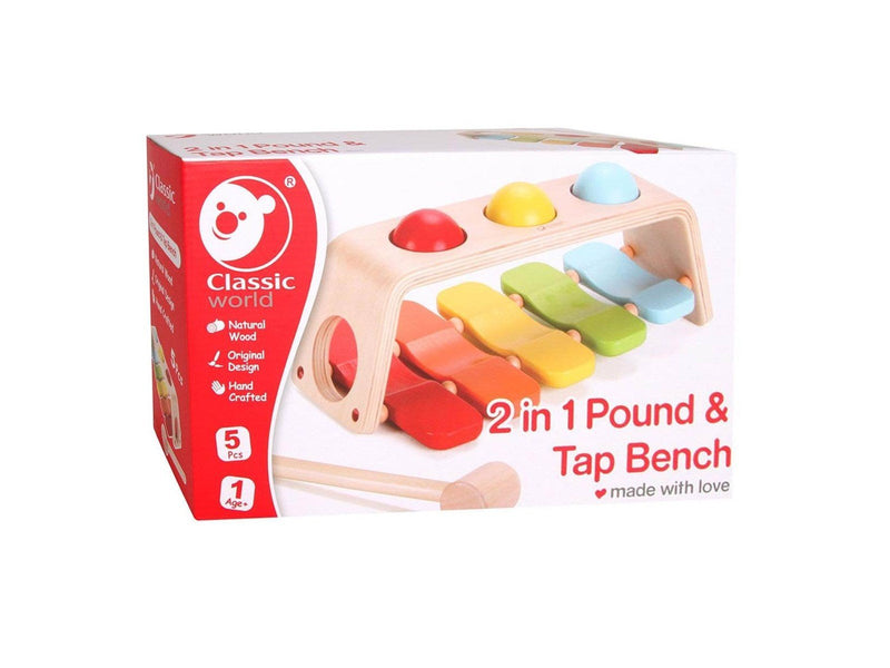 Classic World - 2in1 Hammerbank with Xlophone 5 pcs.