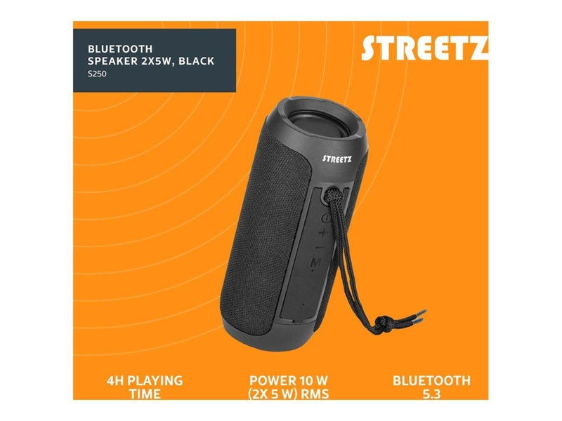 STREETZ S250 - speaker - for portable use - wireless