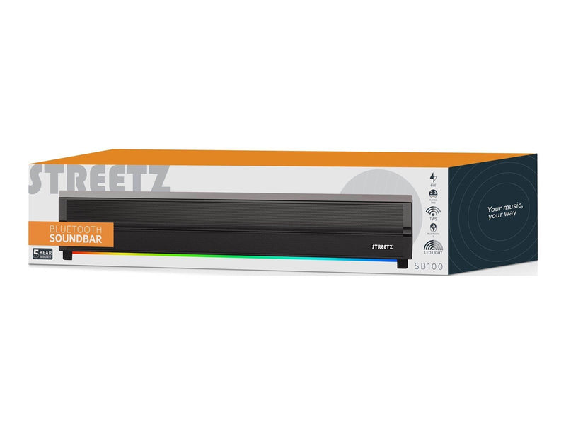 STREETZ SB100 - sound bar - for TV / monitor - wireless