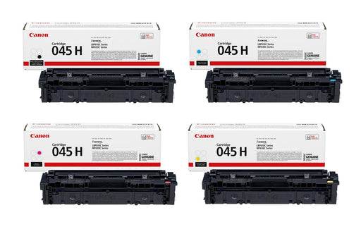 Canon Original Toner 045H 4er-Set (schwarz, cyan, magenta, gelb) hohe Ergiebigkeit (OP1246C002)