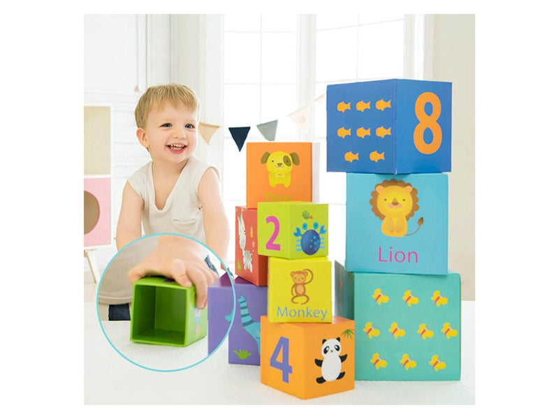 Classic World - Stacking Blocks Numbers and Animals 10pcs.