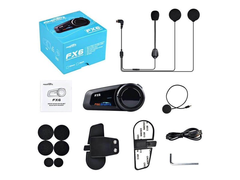 Fodsports FX6 motorcycle intercom (black)