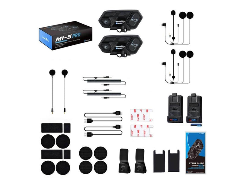 Fodsports M1-S Pro motorcycle intercom two-pack (black)