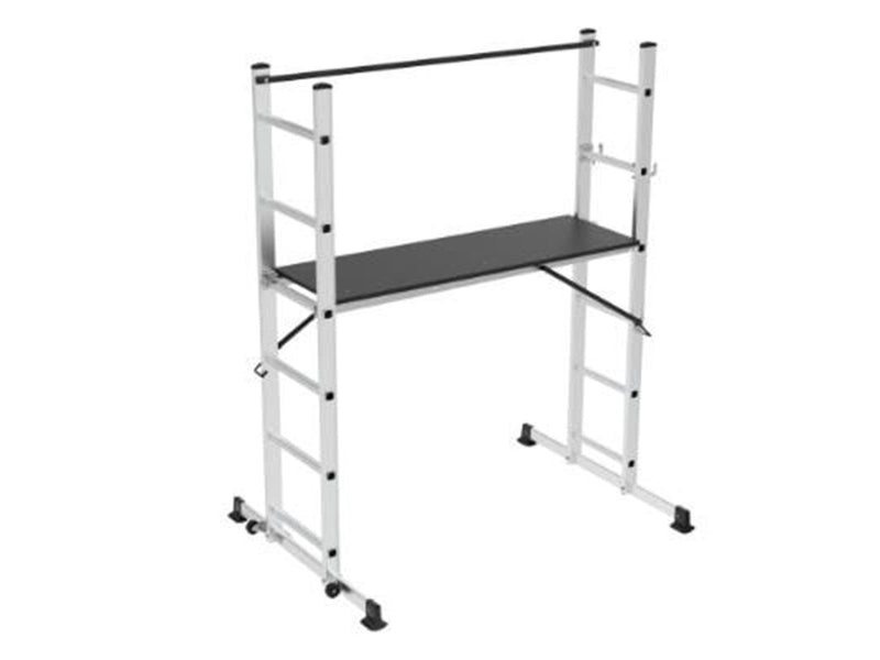 Homeit 3-in-1 aluminium scaffolding H166.5 x L131.2 x W41 cm Aluminium