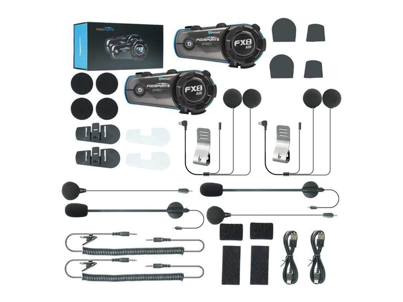 Fodsports FX8 Air motorcycle intercom two-pack (black)