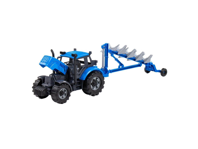 Cavallino Toys - Cavallino Tractor with Plow Blue Scale 1:32