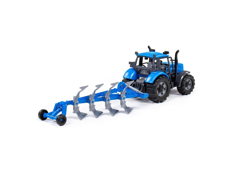 Cavallino Toys - Cavallino Tractor with Plow Blue Scale 1:32