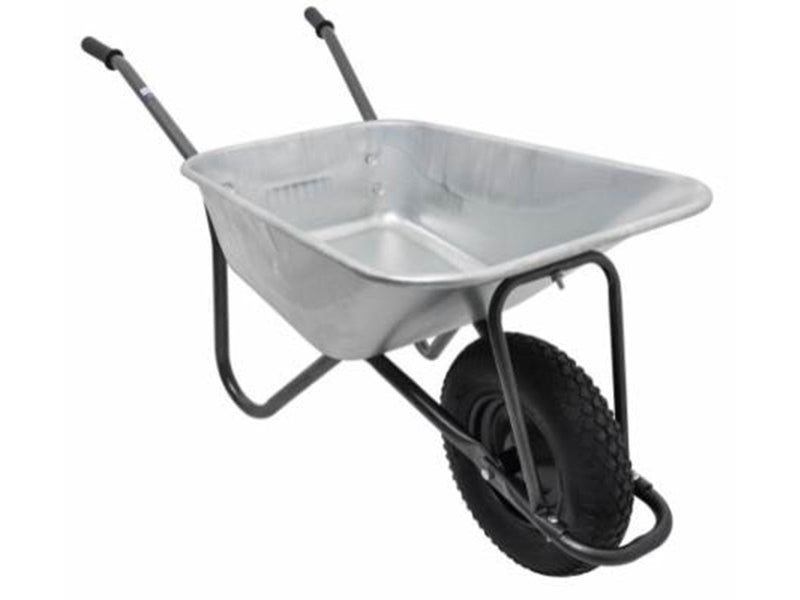 Homeit Home it® builder’s wheelbarrow with pneumatic rubber wheel and hammered finish 110 litres