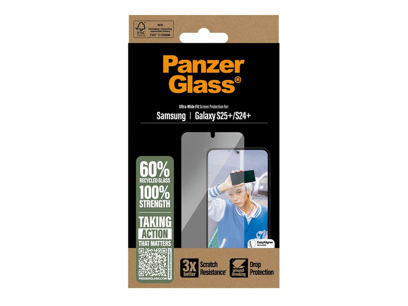PanzerGlass Screen Protector Samsung Galaxy S25 | Ultra-Wide Fit