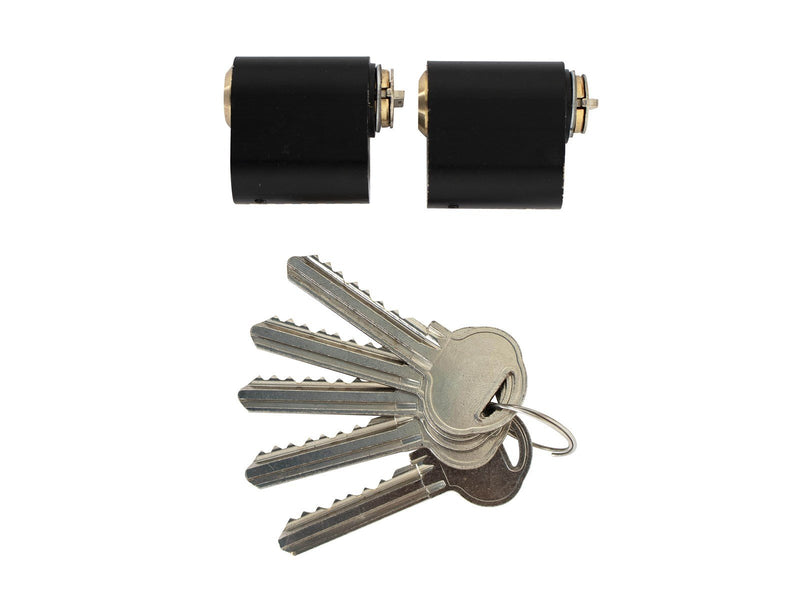 Homeit HOME It® oval cylinder with 7 pins in matt black with 5 keys (2 pcs)