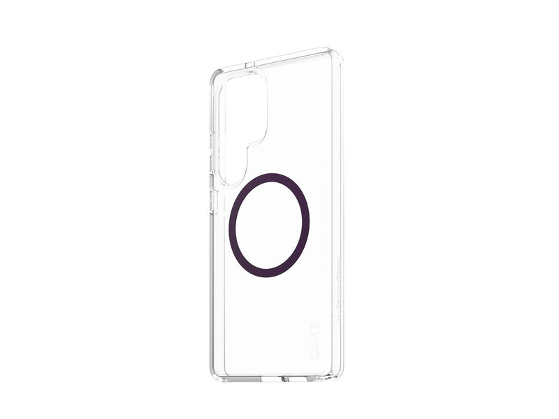 CARE by PanzerGlass Flagship Case Transparent Urban Combat w. Plum Purple QI Compatible Samsung Galaxy S25 Ultra