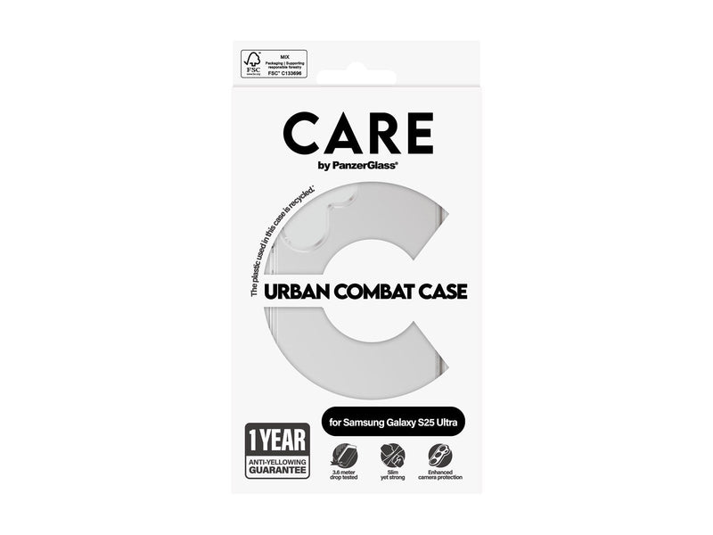 CARE by PanzerGlass Flagship Case Transparent Urban Combat w. Clear Frame Samsung Galaxy S25 Ultra