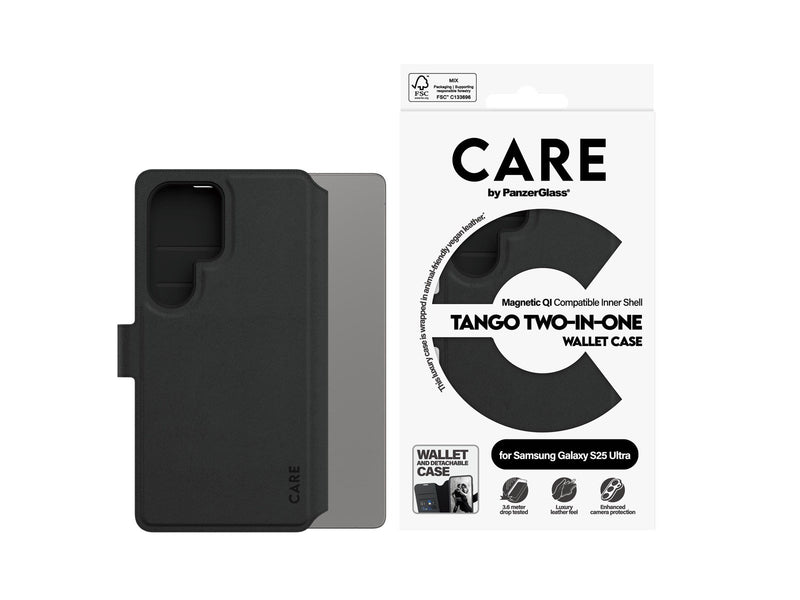 CARE by PanzerGlass Feature Case Tango Two-in-One Wallet w. QI Compatible Samsung Galaxy S25 Ultra