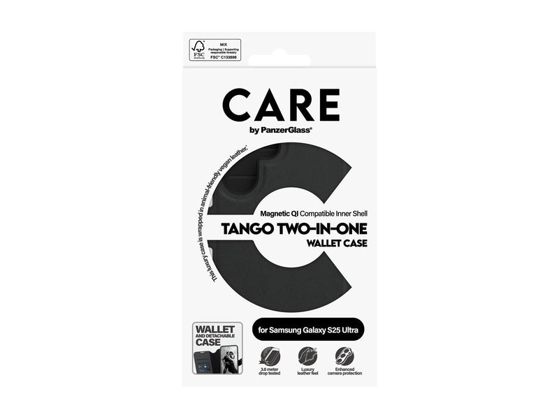 CARE by PanzerGlass Feature Case Tango Two-in-One Wallet w. QI Compatible Samsung Galaxy S25 Ultra