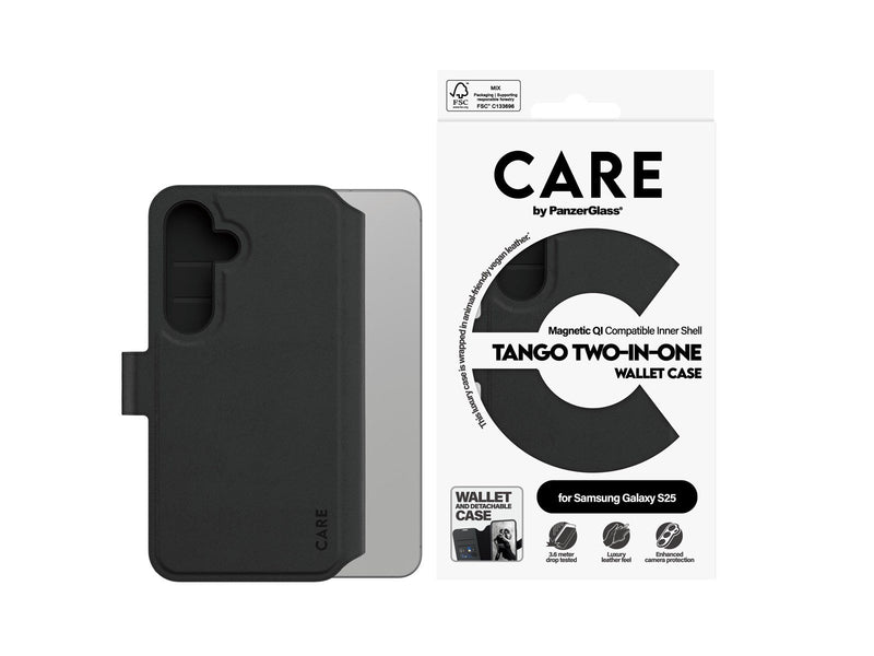CARE by PanzerGlass Feature Case Tango Two-in-One Wallet w. QI Compatible Samsung Galaxy S25