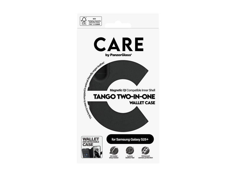 CARE by PanzerGlass Feature Case Tango Two-in-One Wallet w. QI Compatible Samsung Galaxy S25