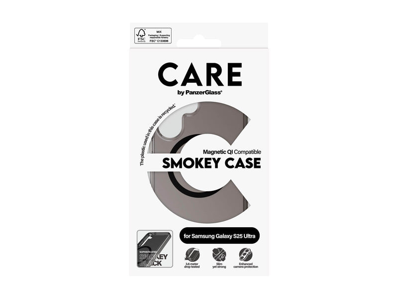 CARE by PanzerGlass Flagship Case Urban Combat Smokey w. Black QI Compatible Samsung Galaxy S25 Ultra