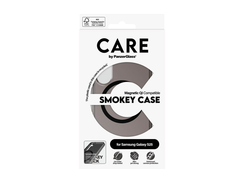 CARE by PanzerGlass Flagship Case Urban Combat Smokey w. Black QI Compatible Samsung Galaxy S25