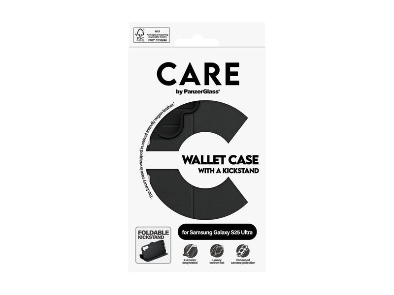 CARE by PanzerGlass Feature Wallet Case w. Kickstand Samsung Galaxy S25 Ultra