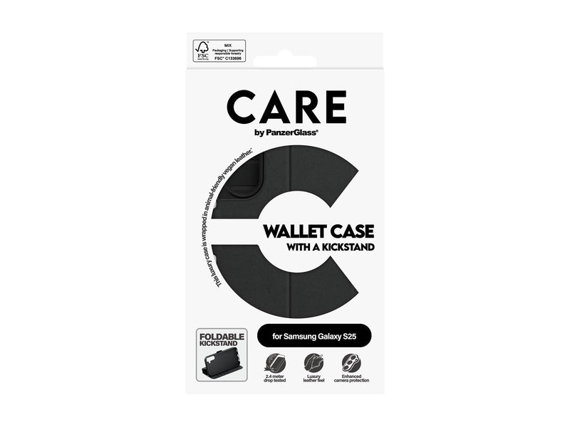 CARE by PanzerGlass Feature Wallet Case w. Kickstand Samsung Galaxy S25