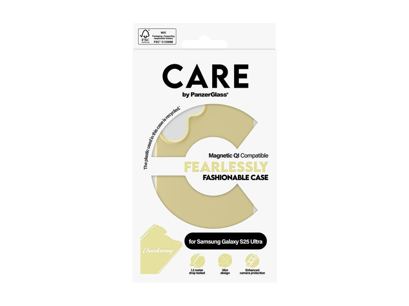 CARE by PanzerGlass Fashionable Case Chardonnay w. QI Compatible Samsung Galaxy S25 Ultra