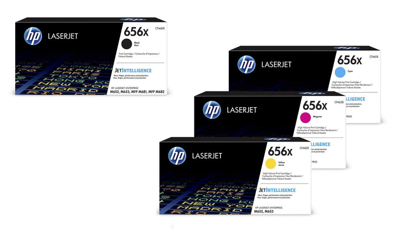 HP Original 656X Toner 4er Set schwarz, cyan, magenta, gelb hohe Kapazität