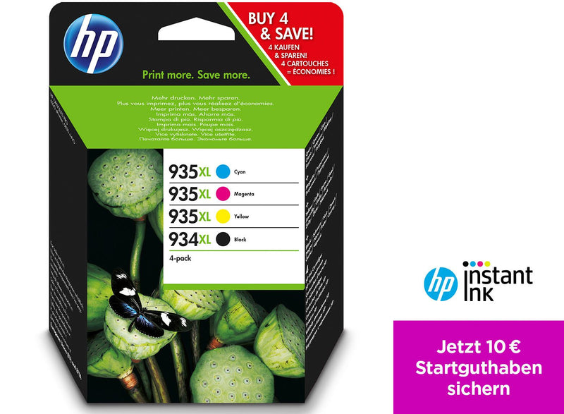 HP Original 934XL/ 935XL 4er-Pack Druckerpatronen schwarz, cyan, magenta, gelb (X4E14AE)
