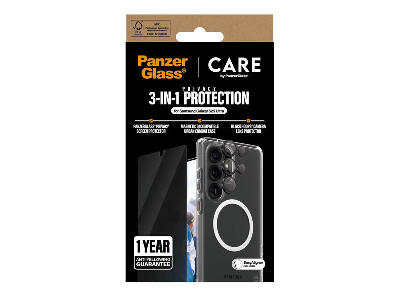 CARE by PanzerGlass Flagship 3-in-1 Privacy Bundle Samsung Galaxy S25 Ultra