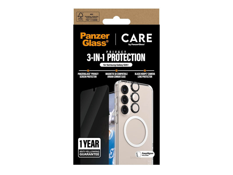 CARE by PanzerGlass Flagship 3-in-1 Privacy Bundle Samsung Galaxy S25