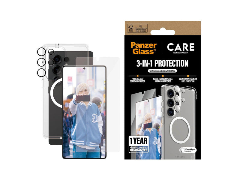 CARE by PanzerGlass Flagship 3-in-1 Bundle Samsung Galaxy S25 Ultra