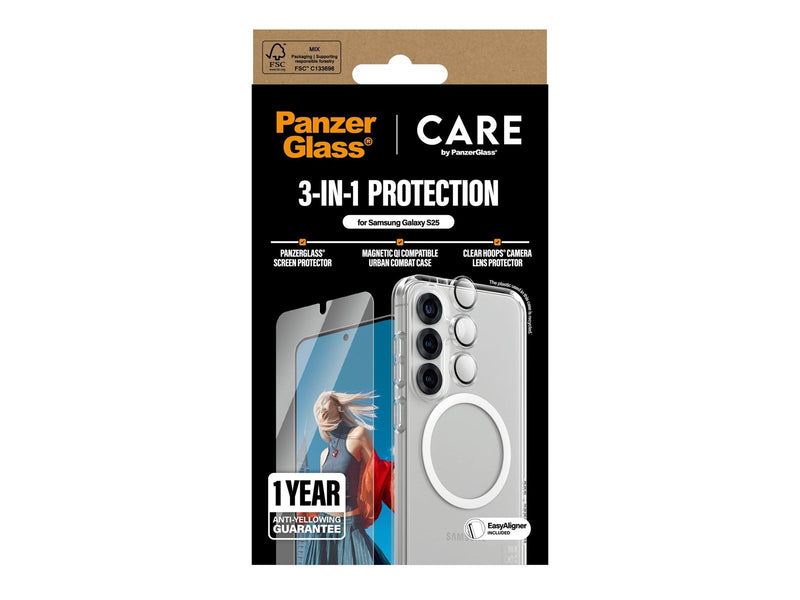 CARE by PanzerGlass Flagship 3-in-1 Bundle Samsung Galaxy S25
