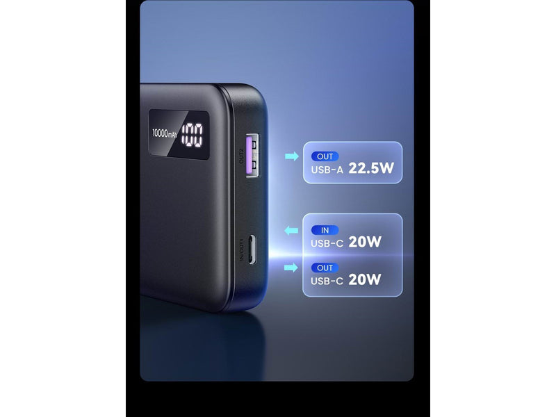 UGREEN 10000mah Two-Way Fast Charging Power Bank Black Powerbank (Akku) - schwarz - 10000 mAh