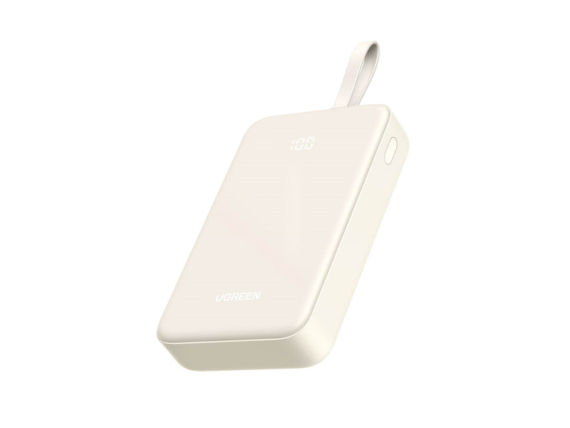 UGREEN 20000mah Power Bank With Built-In Cable Powerbank (Akku) - Beige - 20000 Ah