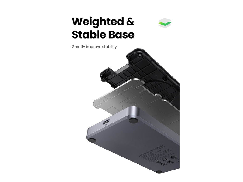 UGREEN 2-In-1 Magnetic Wireless Charger Grey