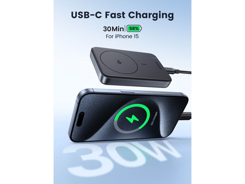 UGREEN Magsafe Portable Charger Qi2 Certified Magnetic 15w Wireless Power Bank 10000mah 30w Fast Charging