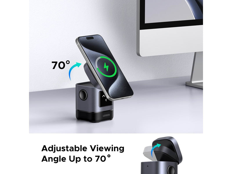 UGREEN Uno 2 In 1 Wireless Charger-Qi2 15w Wireless Charging