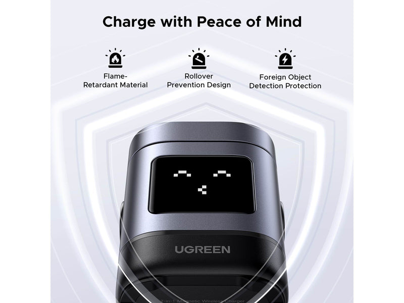 UGREEN Uno 2 In 1 Wireless Charger-Qi2 15w Wireless Charging