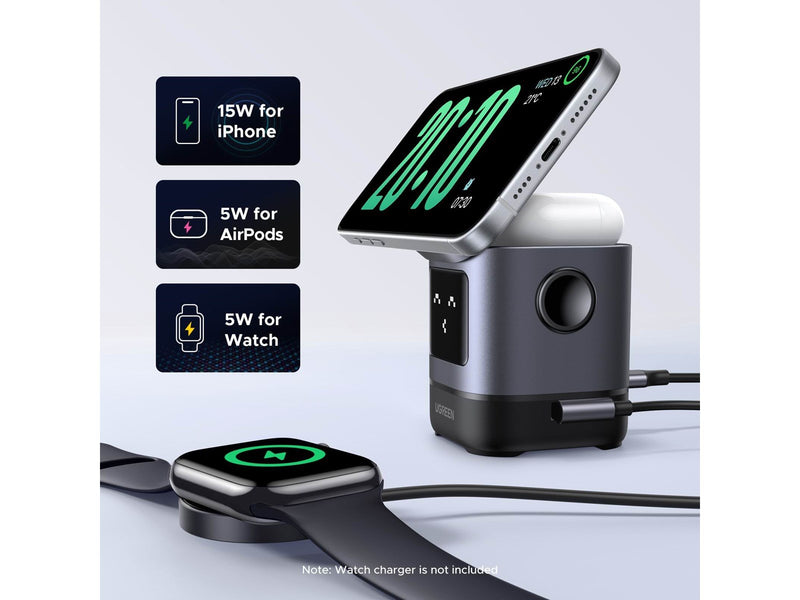 UGREEN Uno 2 In 1 Wireless Charger-Qi2 15w Wireless Charging