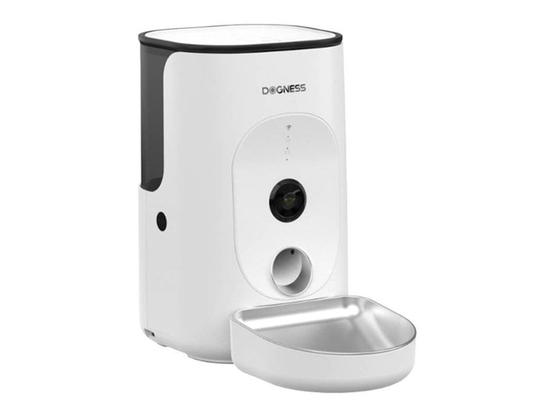 Dogness F15 WiFi 4L smart food dispenser with camera with stainless steel container (white)