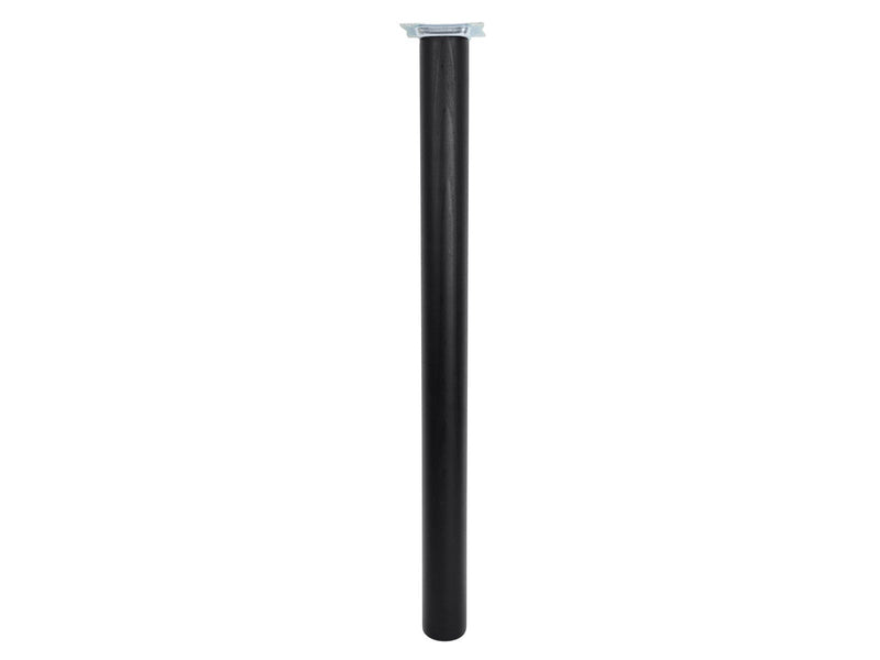 Homeit Round table leg with straight bracket Ø55 x 70 cm beech wood. Black painted. 100% FSC