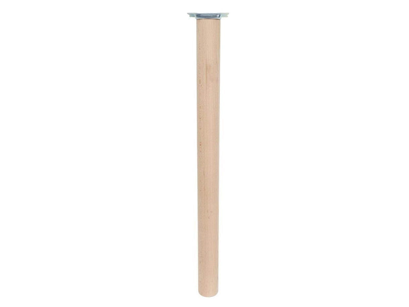 Homeit Round table leg with straight bracket Ø55 x 70 cm beech wood. 100% FSC