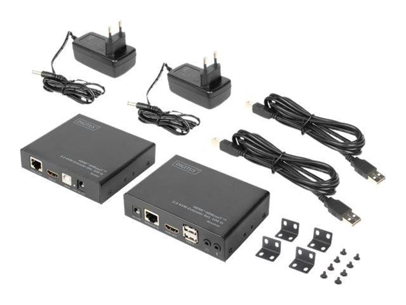 DIGITUS DS-55505 - Extender Set - KVM / audio / USB extender - HDBaseT 2.0