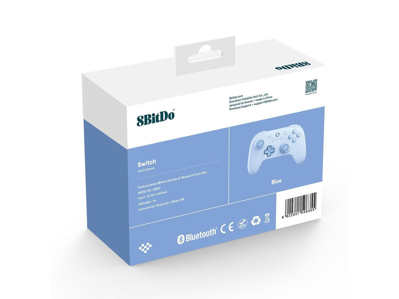 8BitDo Ultimate 2C Bluetooth - Hall Effect - Blue - Nintendo Switch 1 & 2 - Wireless Controller
