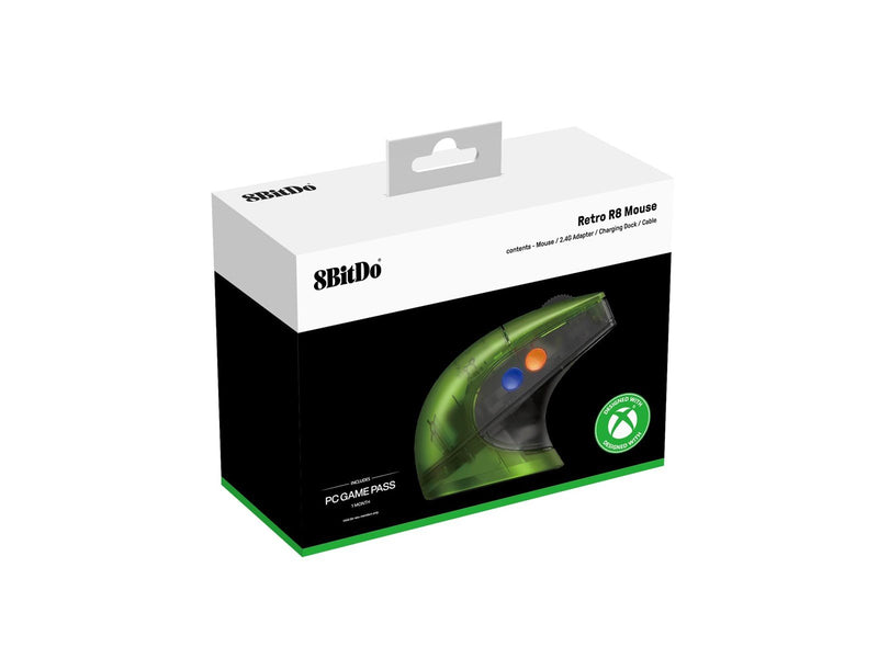 8BitDo Retro R8 Mouse - Gaming Maus (Grün)