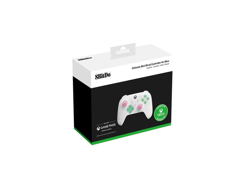8BitDo Ultimate Mini Wired Xbox Pad Clear White - Wired Controller - Microsoft Xbox Series S