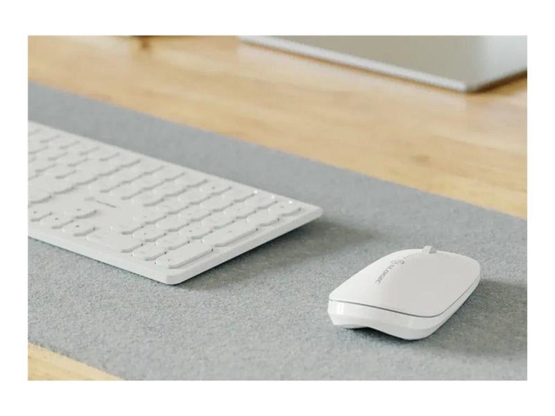 ALOGIC Echelon - mouse - rechargeable - 2.4 GHz Bluetooth 5.0 - white - Maus (Weiß)